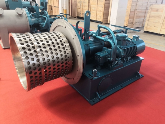 Centrifugadora de empuje horizontal de 2 etapas doble tambor continuo automático