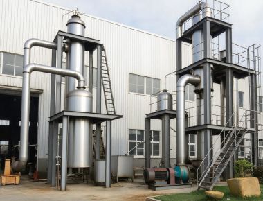 Sistema de evaporación de aguas residuales Mvr con efecto múltiple de caída de película fina automática 1600lph