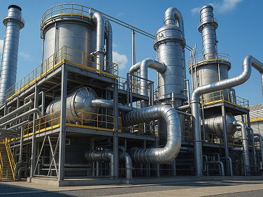 Equipo evaporador de efecto múltiple de película descendente para el tratamiento de efluentes