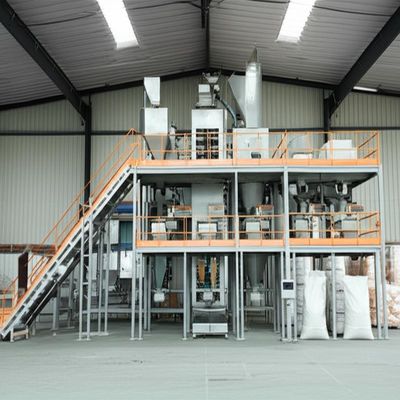 Línea completa de producción industrial para pesaje y envasado en bolsas de sal automatizados