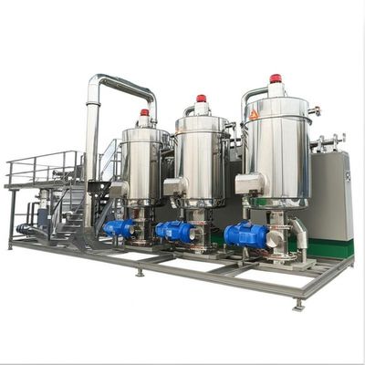 Evaporador MVR continuo de 380v 50hz con tres efectos de concentración de película de caída
