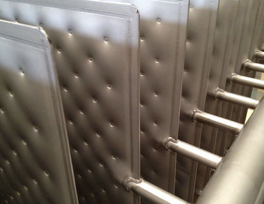 el 12x2m SS304 316L Dimple Plate Heat Exchangers With grabaron en relieve la placa de soldadura de la almohada